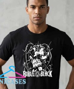 Reika Kitami Bible Black anime graphic T-shirt featuring Japanese pop culture character artwork, cotton short sleeve tee for anime fans and expressive streetwear style