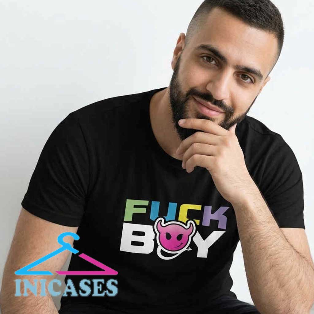 Trendy Black Fuck Boy Tee with Pink Devil Trendy Black Fuck Boy Tee with Pink Devil - Image 4