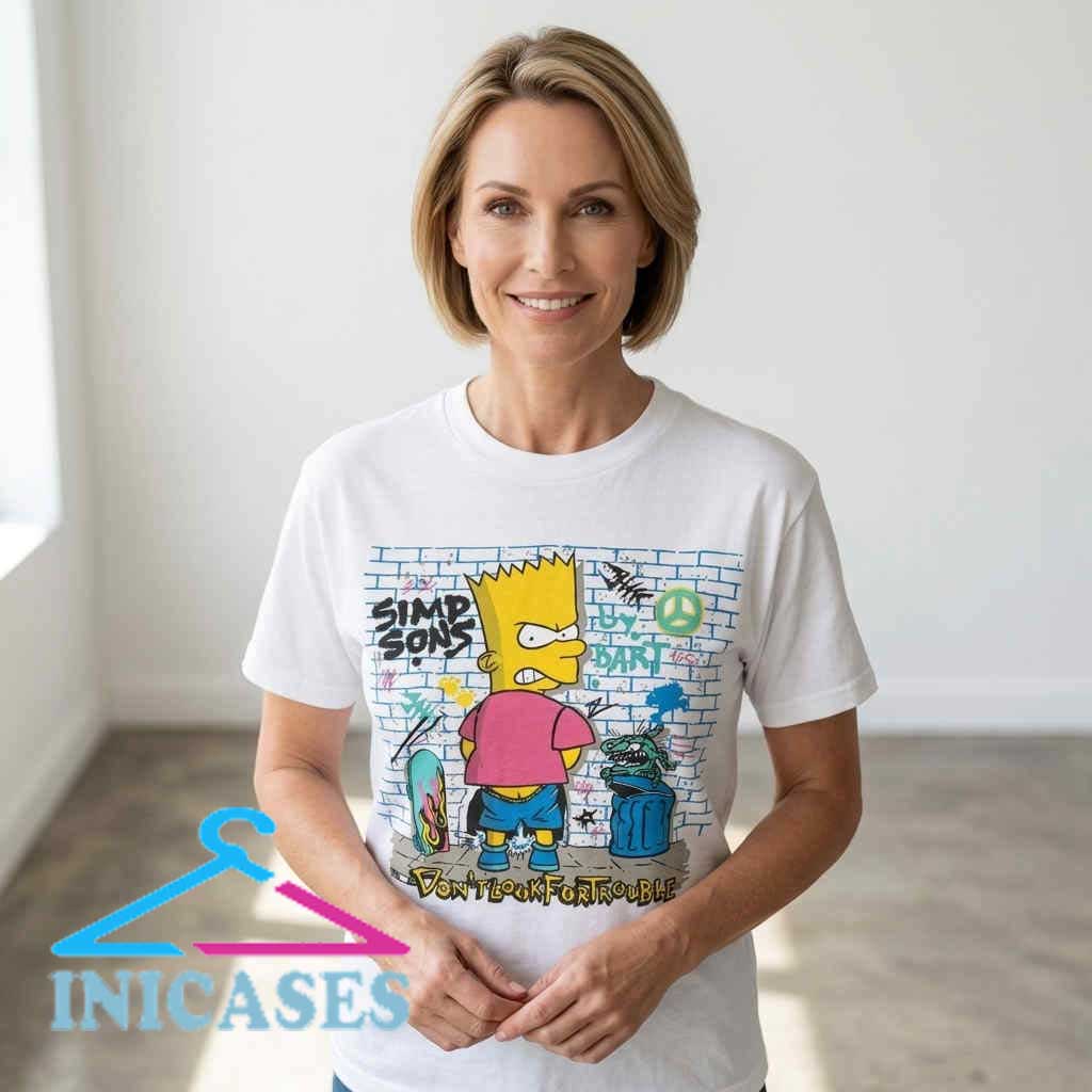 Vintage 90s Bootleg Bart Simpson Graffiti Brick Wall Tee Vintage 90s Bootleg Bart Simpson Graffiti Brick Wall Tee - Image 2