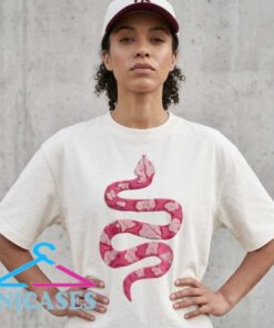 Camo Snake Art And Rose Pink Inspired Shirt Camo Snake Art And Rose Pink Inspired Shirt