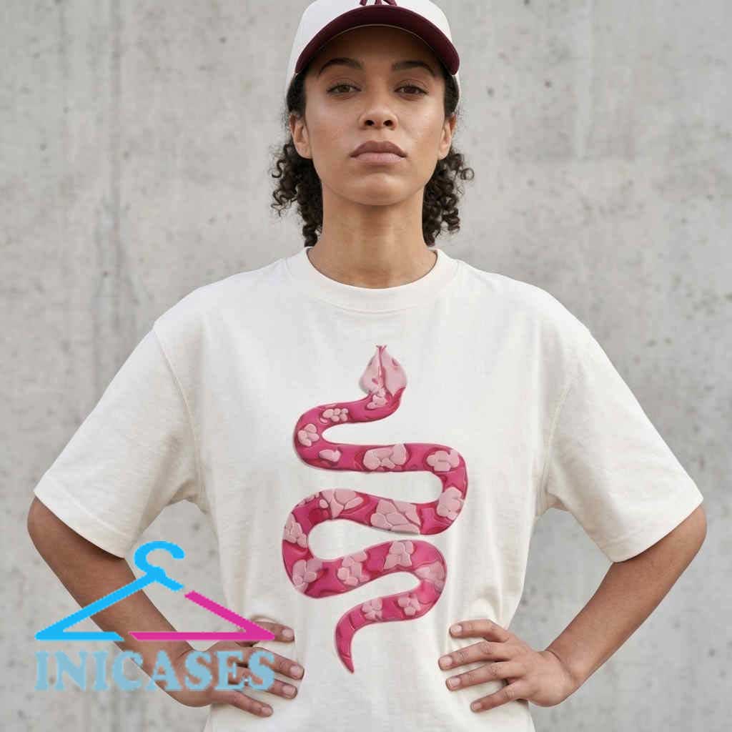 Camo Snake Art And Rose Pink Inspired Shirt Camo Snake Art And Rose Pink Inspired Shirt - Image 2