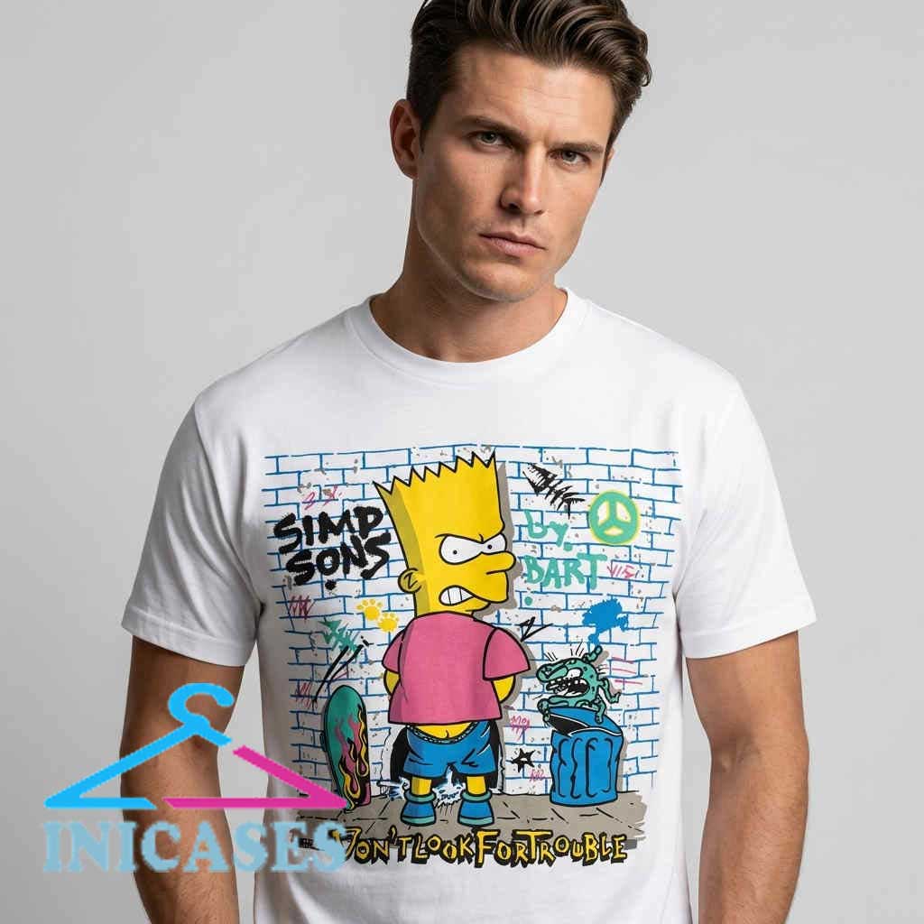 Vintage 90s Bootleg Bart Simpson Graffiti Brick Wall Tee Vintage 90s Bootleg Bart Simpson Graffiti Brick Wall Tee - Image 3