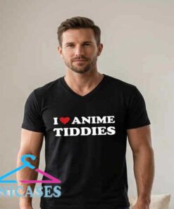 Funny I Heart Anime Tiddies Graphic T-Shirt