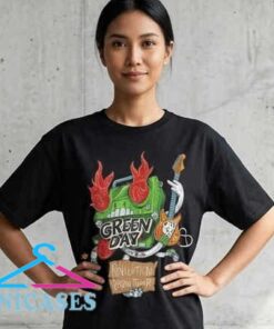 Alternative view of Vintage Green Day Flaming Boombox Tour Shirt