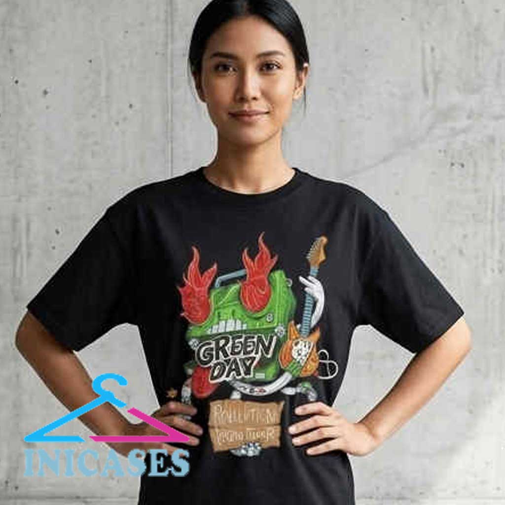 Vintage Green Day Flaming Boombox Tour Shirt Vintage Green Day Flaming Boombox Tour Shirt - Image 2