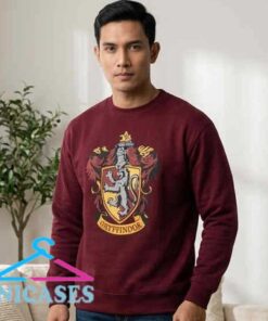 Harry Potter Gryffindor Lion Logo Burgundy Sweatshirt