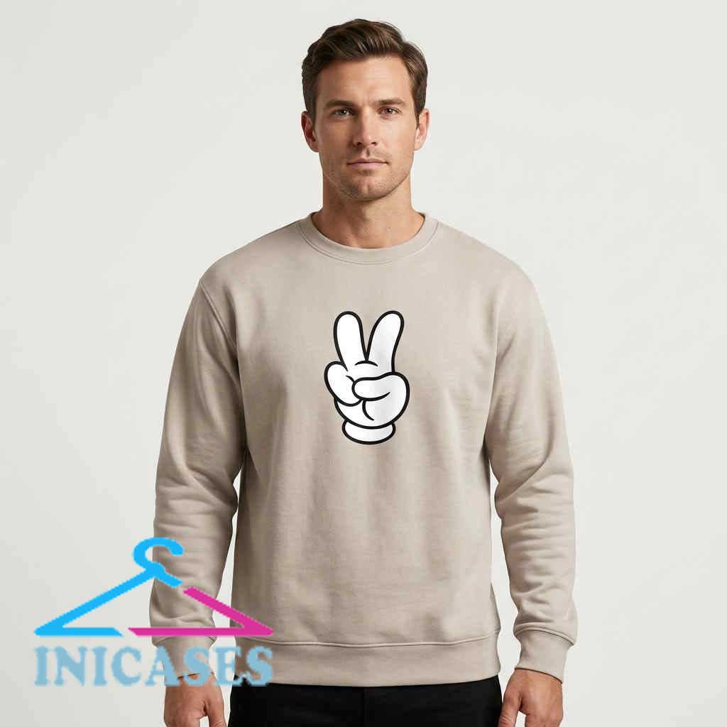 Mickey Mouse Peace Sweatshirt Mickey Mouse Peace Sweatshirt - Image 2
