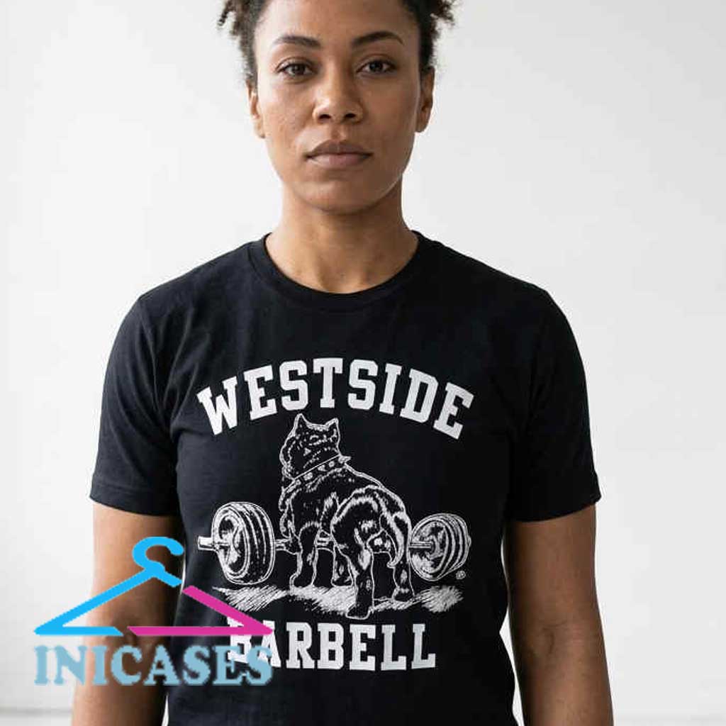 Classic Westside Barbell Dog Gym T-Shirt Westside Barbell t shirt featuring strength training gym graphic, powerlifting culture apparel, hardcore fitness tee, iconic barbell logo style, unisex workout streetwear