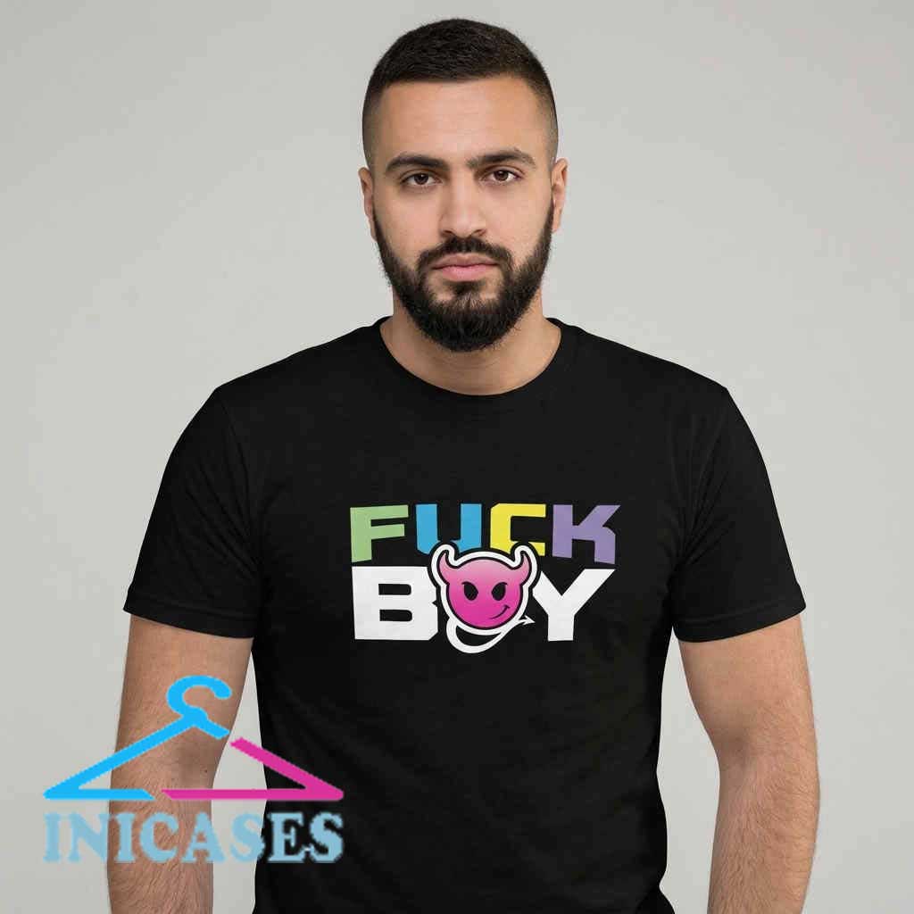 Trendy Black Fuck Boy Tee with Pink Devil Trendy Black Fuck Boy Tee with Pink Devil - Image 3