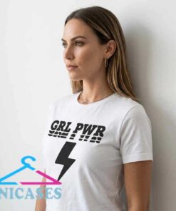 Grl Pwr Lightning Bolt T Shirt | Feminist Empowerment Graphic Tee