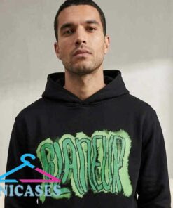 Flaneur graffiti inspired brand logo hoodie featuring bold urban graphic artwork, cotton streetwear design, casual unisex fashion, and modern city style for everyday outfits and relaxed looks.