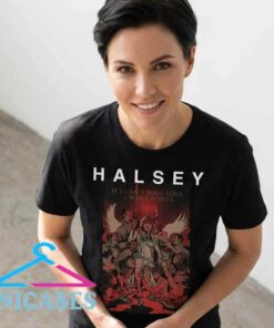 Halsey Renaissance 2021 album cover graphic tee featuring music-inspired artwork, cotton short sleeve apparel for pop music fans, concertgoers, and streetwear lovers.