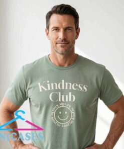 Aesthetic Sage Green Kindness Club Smiley Tee Shirt Aesthetic Sage Green Kindness Club Smiley Tee Shirt