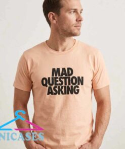 Vintage Little Giants Mad Question Asking graphic tee with playful movie-inspired print, cotton short sleeve shirt, nostalgic pop culture apparel, casual streetwear style, and unisex everyday fashion.