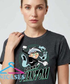 Men's Danny Phantom Ghost Attack graphic T-shirt featuring supernatural cartoon artwork, cotton short sleeve design, nostalgic animated pop culture style, casual streetwear, and ghost-themed fashion.