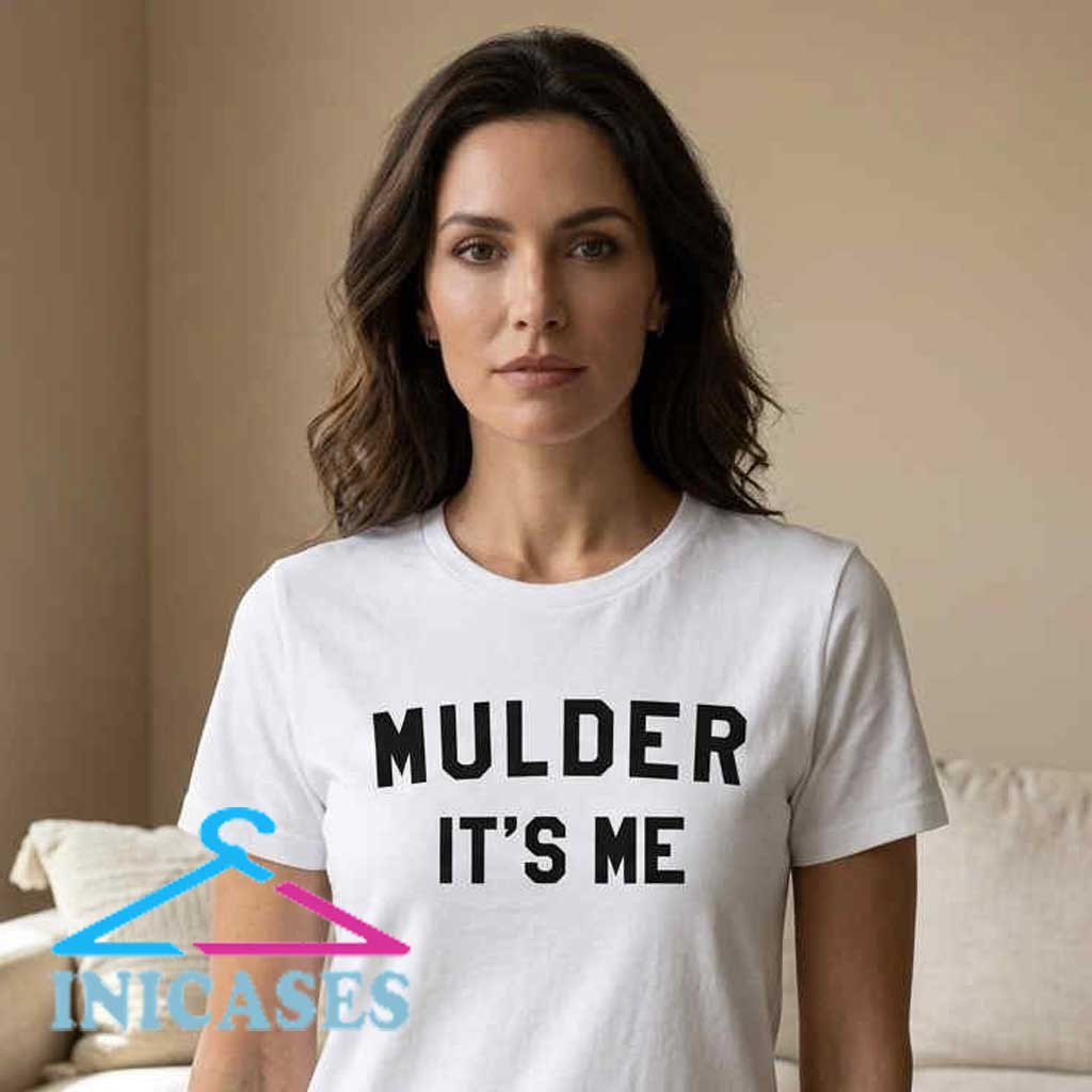 Mulder It's Me X-Files T-Shirt Mulder it’s me shirt featuring iconic X-Files quote, sci-fi TV show reference graphic tee, retro 90s television design, cult classic fan apparel, unisex wear