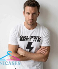 Grl Pwr Lightning Bolt T Shirt | Feminist Empowerment Graphic Tee