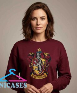 Harry Potter Gryffindor Lion Logo Burgundy Sweatshirt