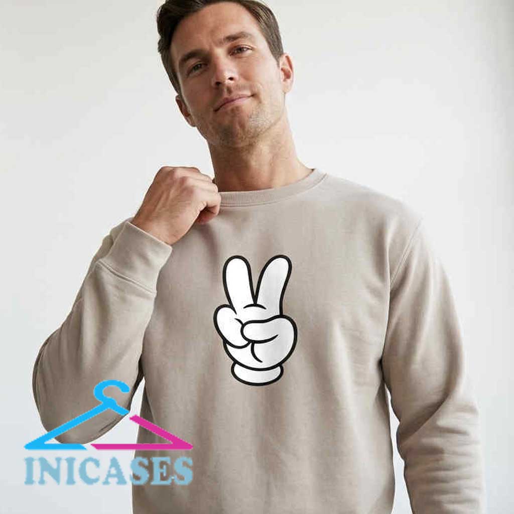 Mickey Mouse Peace Sweatshirt Mickey Mouse Peace Sweatshirt - Image 3