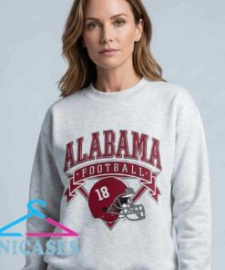 Vintage Alabama Football Ash Grey Crewneck Sweatshirt