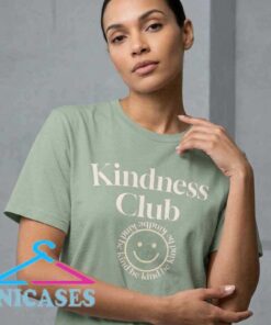 Aesthetic Sage Green Kindness Club Smiley Tee Shirt Aesthetic Sage Green Kindness Club Smiley Tee Shirt