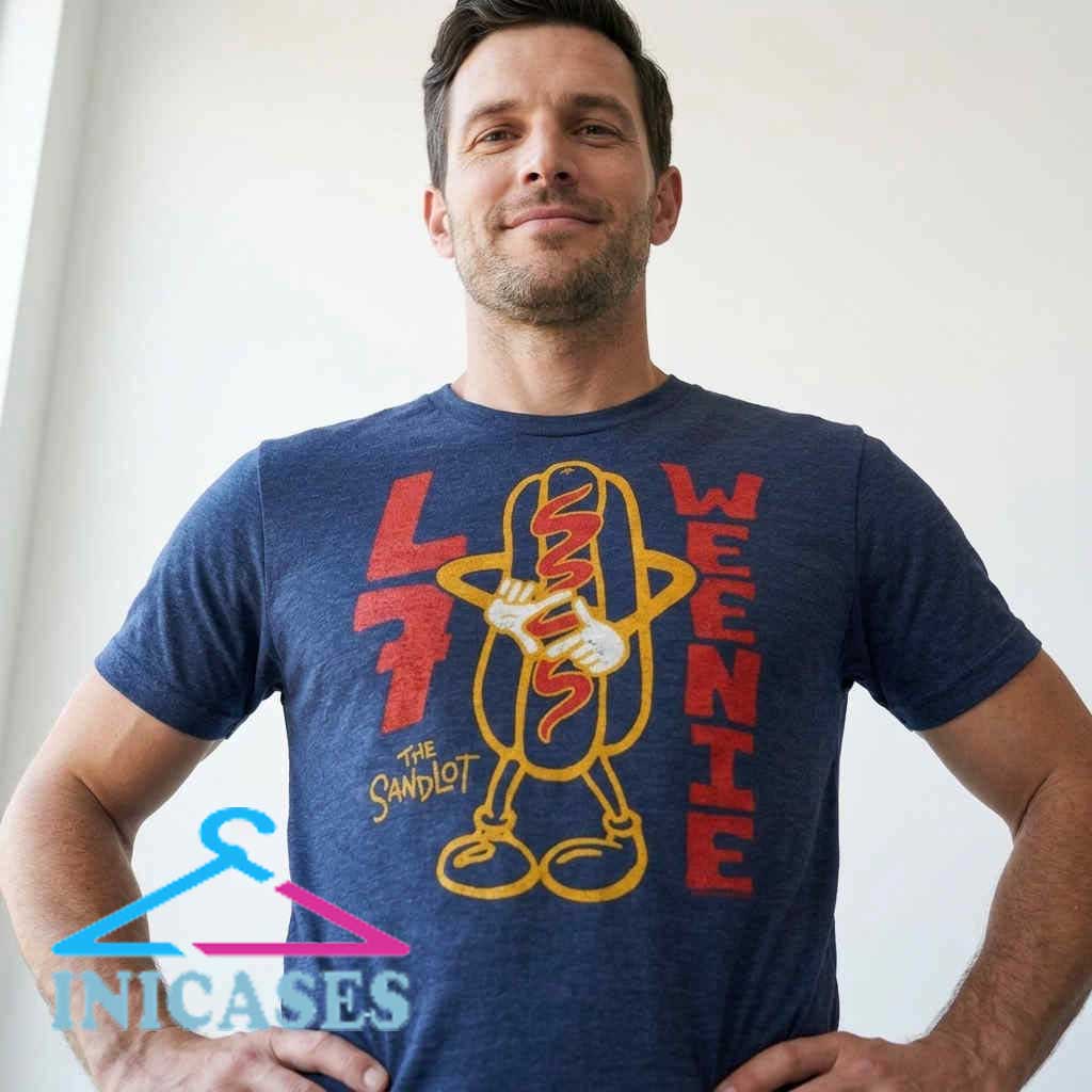 The Sandlot L7 Weenie Tee by Homage T-Shirt L7 Weenie shirt featuring iconic riot grrrl punk rock reference, alternative music graphic tee, 90s grunge band style, feminist punk culture apparel, unisex wear