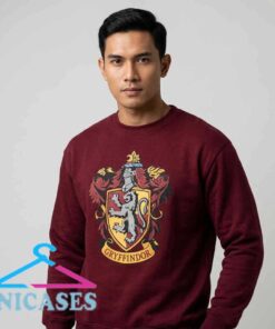 Harry Potter Gryffindor Lion Logo Burgundy Sweatshirt