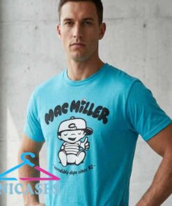 Vintage Mac Miller Incredibly Dope Since 92 graphic tee shirt with retro hip hop style, cotton apparel for rap fans, music lovers, streetwear enthusiasts, and collectors.