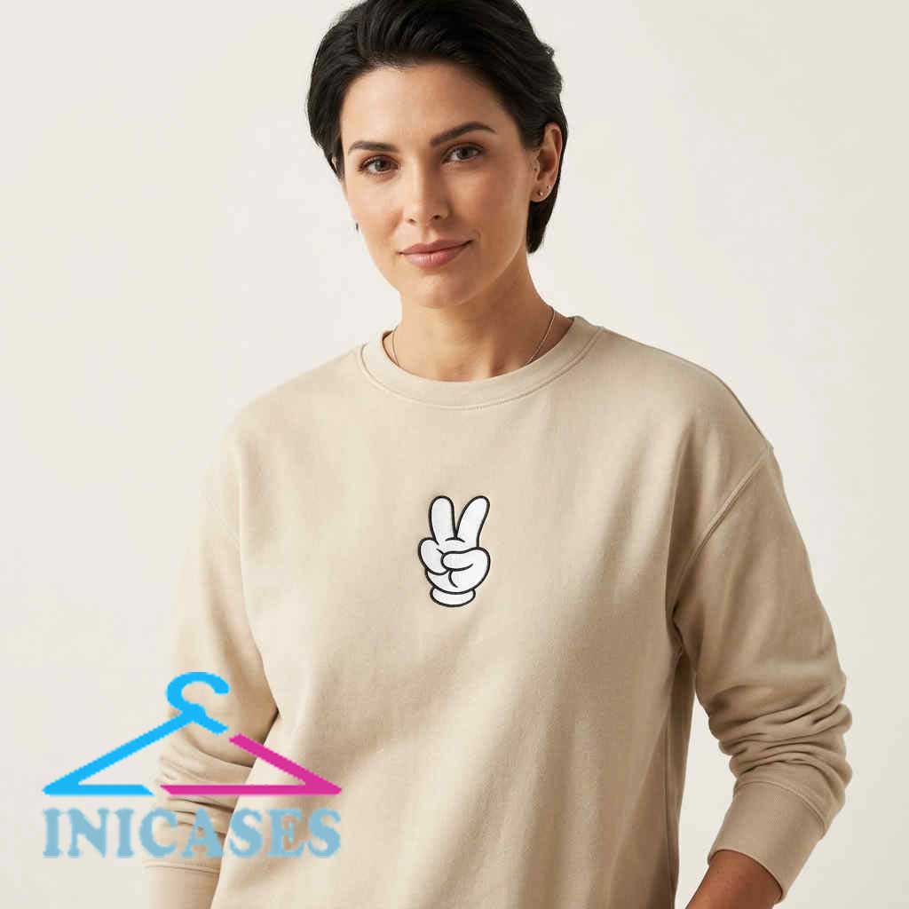 Mickey Mouse Peace Sweatshirt Mickey Mouse Peace Sweatshirt - Image 4