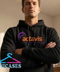 Black Hoodie with Orange Actavis Logo Hoodie