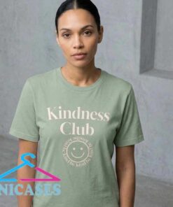 Aesthetic Sage Green Kindness Club Smiley Tee Shirt Aesthetic Sage Green Kindness Club Smiley Tee Shirt