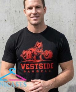 Westside Barbell Nitro Yellow Graphic Tee Shirt with bold gym-inspired artwork, cotton fabric, short sleeves, and athletic streetwear style for weightlifting fans.