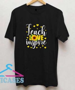 Vtg Teach Love Inspire Sunflower Shirt